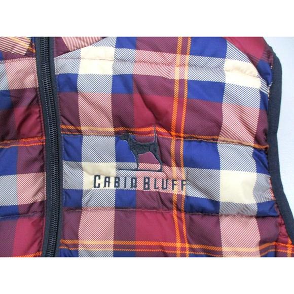 ECOALF Cardiff Vest Jacket Puffer Down Fill Primaloft Full Zip Tartan Plaid Logo - Picture 6 of 16
